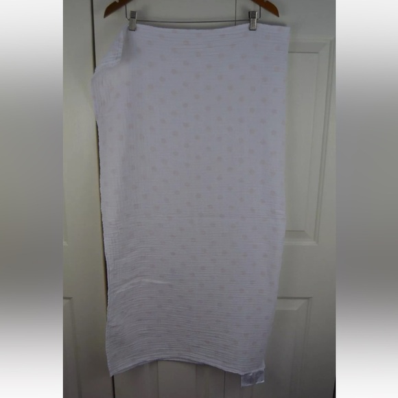 Swaddle Designs Polka Dot Baby Blanket Swaddle Muslin White Pink Security Lovey - Picture 2 of 6